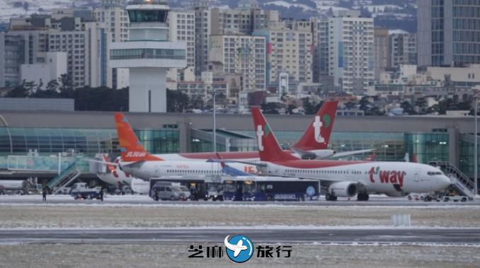 韩国济州机场恢复运作 多条出港航班延误
